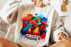 Easily Distracted By Peckers PNG, Funny Chicken PNG, Rooster Product Image 3
