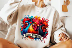 Easily Distracted By Peckers PNG, Funny Chicken PNG, Rooster Product Image 3