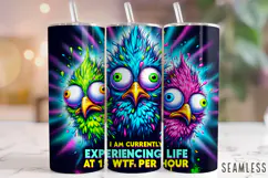 Funny Chickens Tumbler Wrap, Rooster Tumbler, Sarcastic PNG Product Image 1