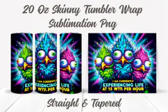 Funny Chickens Tumbler Wrap, Rooster Tumbler, Sarcastic PNG Product Image 2