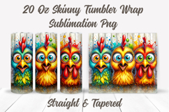 Funny Chickens Tumbler Wrap, Rooster Tumbler, Sarcastic PNG Product Image 2