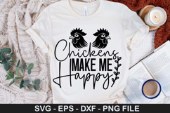 Chicken SVG Design - Chickens Make Me Happy Product Image 3