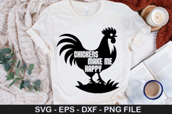 Chicken SVG Design - Chickens Make Me Happy Product Image 4