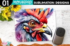 Chickens Mouse pad Sublimation Design PNG