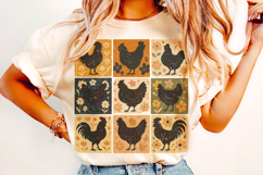 Retro Boho Chicken Farm PNG, Chicken Floral PNG, Farm Life Product Image 2