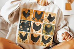 Retro Boho Chicken Farm PNG, Chicken Floral PNG, Farm Life Product Image 3