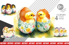 Chicks in Eggs Clipart Product Image 1