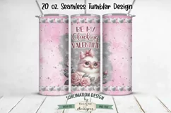 Funny Valentine Chick 20 oz Seamless Tumbler Wrap Design Product Image 1