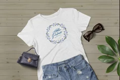 A wreath of chicory flowers. Sublimation design Product Image 2