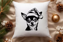 Christmas Chihuahua Dog in Santa Hat SVG - Xmas Chihuahua Product Image 3
