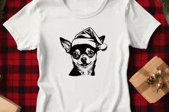 Christmas Chihuahua Dog in Santa Hat SVG - Xmas Chihuahua Product Image 2