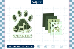 Dog Shadow Box Paw Chihuahua 3D SVG Product Image 3
