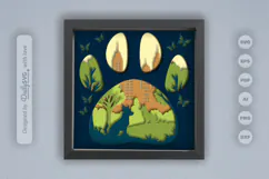 Chihuahua Dog Sitting at the Park Layered Papercut Product Image 1