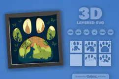 Chihuahua Dog Sitting at the Park Layered Papercut Product Image 2