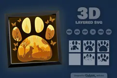 Chihuahua Dog Sitting at the Park Layered Papercut Product Image 3