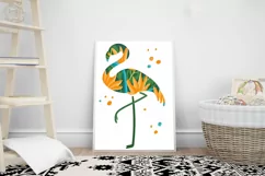 Flamingo layered paper cut SVG | flamingo Paper Light Box Product Image 3