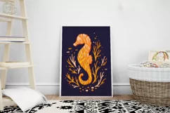 3D paper cut | Sea Horse Layered Paper Cut | Sea papercut Product Image 3