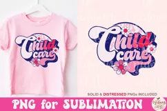 Retro Child care Png, Daycare Provider sublimation Product Image 1