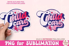 Retro Child care Png, Daycare Provider sublimation Product Image 4
