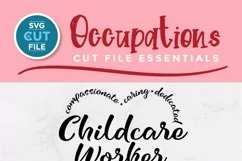 Childcare worker svg with heart svg for shirts and tote bags using Cricut