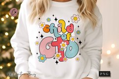 Retro Child of God PNG | Christian Sublimation Product Image 2