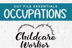 Childcare worker svg with heart svg for shirts and tote bags tall Pinterest pin