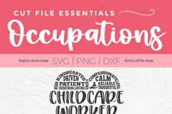 Childcare worker svg with subway art heart perfect for shirts and tote bags
