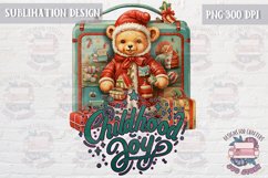 Christmas Sublimation Quote Design PNG Childhood Joy Retro Product Image 1