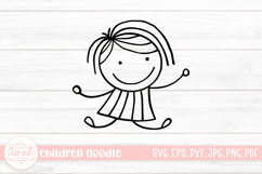 Happy Children Hand-Drawn Doodle Clipart Product Image 1