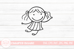 Happy Children Hand-Drawn Doodle Clipart Product Image 1