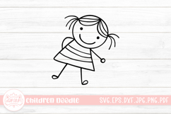 Happy Children Hand-Drawn Doodle Clipart Product Image 1