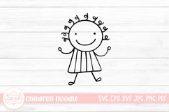 Happy Children Hand-Drawn Doodle Clipart Product Image 1