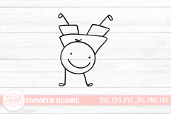 Happy Children Hand-Drawn Doodle Clipart Product Image 1