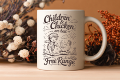 Children &amp; Chicken Are Best Free Range SVG - Funny Farm PNG Product Image 3