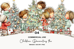 Children Decorating the Christmas Tree Sublimation Product Image 1