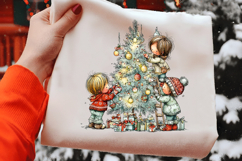 Children Decorating the Christmas Tree Sublimation Product Image 2