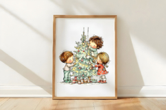 Children Decorating the Christmas Tree Sublimation Product Image 3