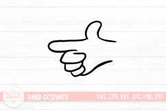 Cartoon Children Hand Gestures Line SVG Cut File Sticker Product Image 1
