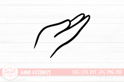 Cartoon Children Hand Gestures Line SVG Cut File Sticker Product Image 1