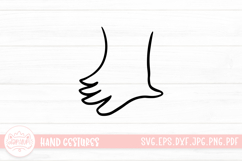 Cartoon Children Hand Gestures Line SVG Cut File Sticker Product Image 1