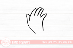 Cartoon Children Hand Gestures Line SVG Cut File Sticker Product Image 1