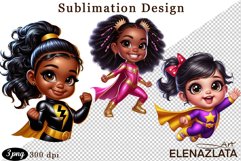 Children of superheroes Clipart, baby PNG Sublimation Product Image 1