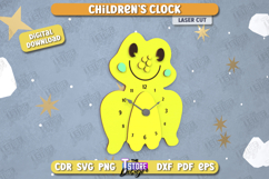 Children&#039;s Clock Laser Cut Bundle, Cute Animal Shaped Clock Product Image 12