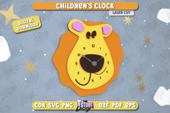 Children&#039;s Clock Laser Cut Bundle, Cute Animal Shaped Clock Product Image 4