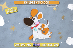 Children&#039;s Clock Laser Cut Bundle, Cute Animal Shaped Clock Product Image 10