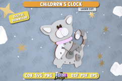 Children&#039;s Clock Laser Cut Bundle, Cute Animal Shaped Clock Product Image 11