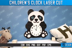 Children's Clock Laser Cut Bundle, 3D Kids Wooden Clock SVG Product Image 3