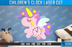 Children's Clock Laser Cut Bundle, 3D Kids Wooden Clock SVG Product Image 12