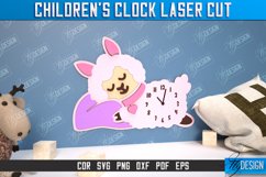 Children's Clock Laser Cut Bundle, 3D Kids Wooden Clock SVG Product Image 5
