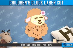 Children's Clock Laser Cut Bundle, 3D Kids Wooden Clock SVG Product Image 6